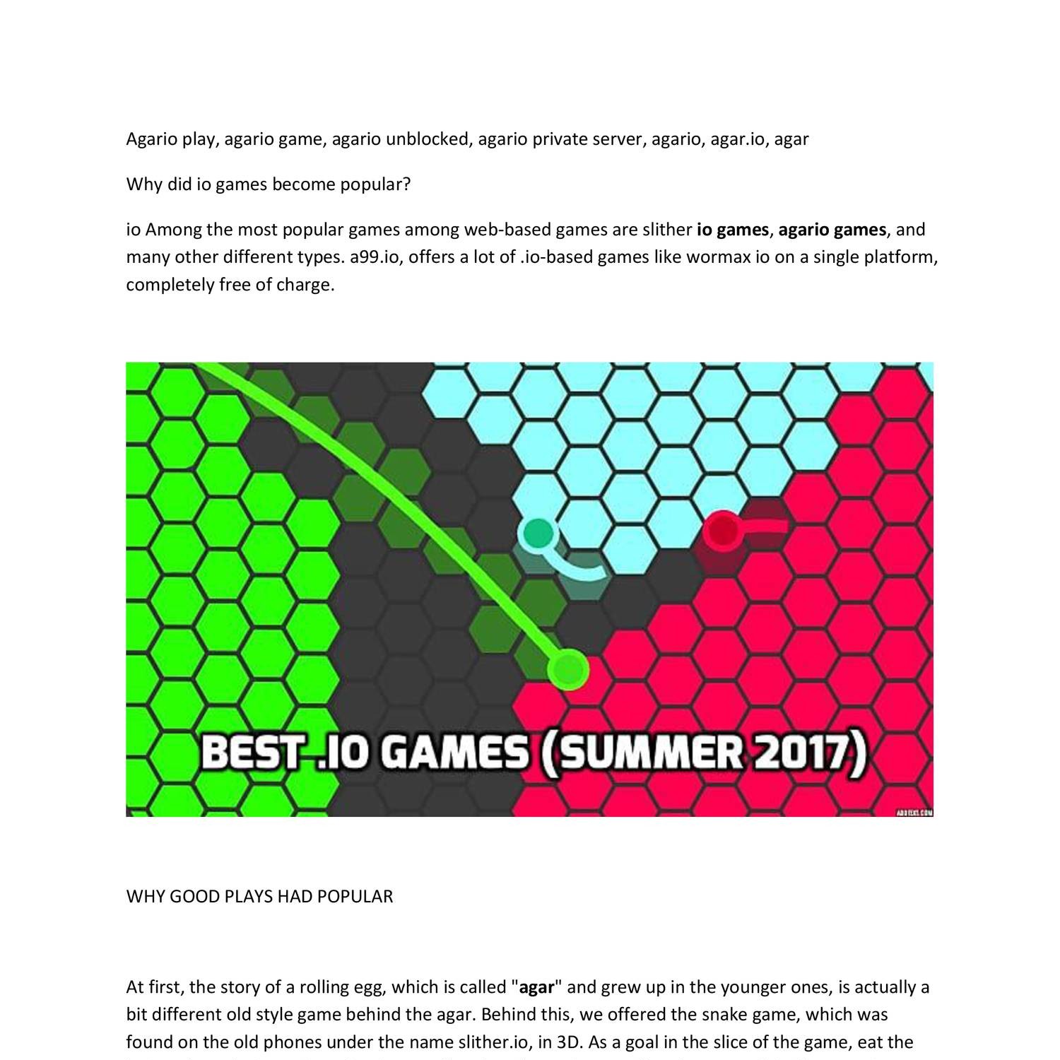 Why did io games become popular.docx