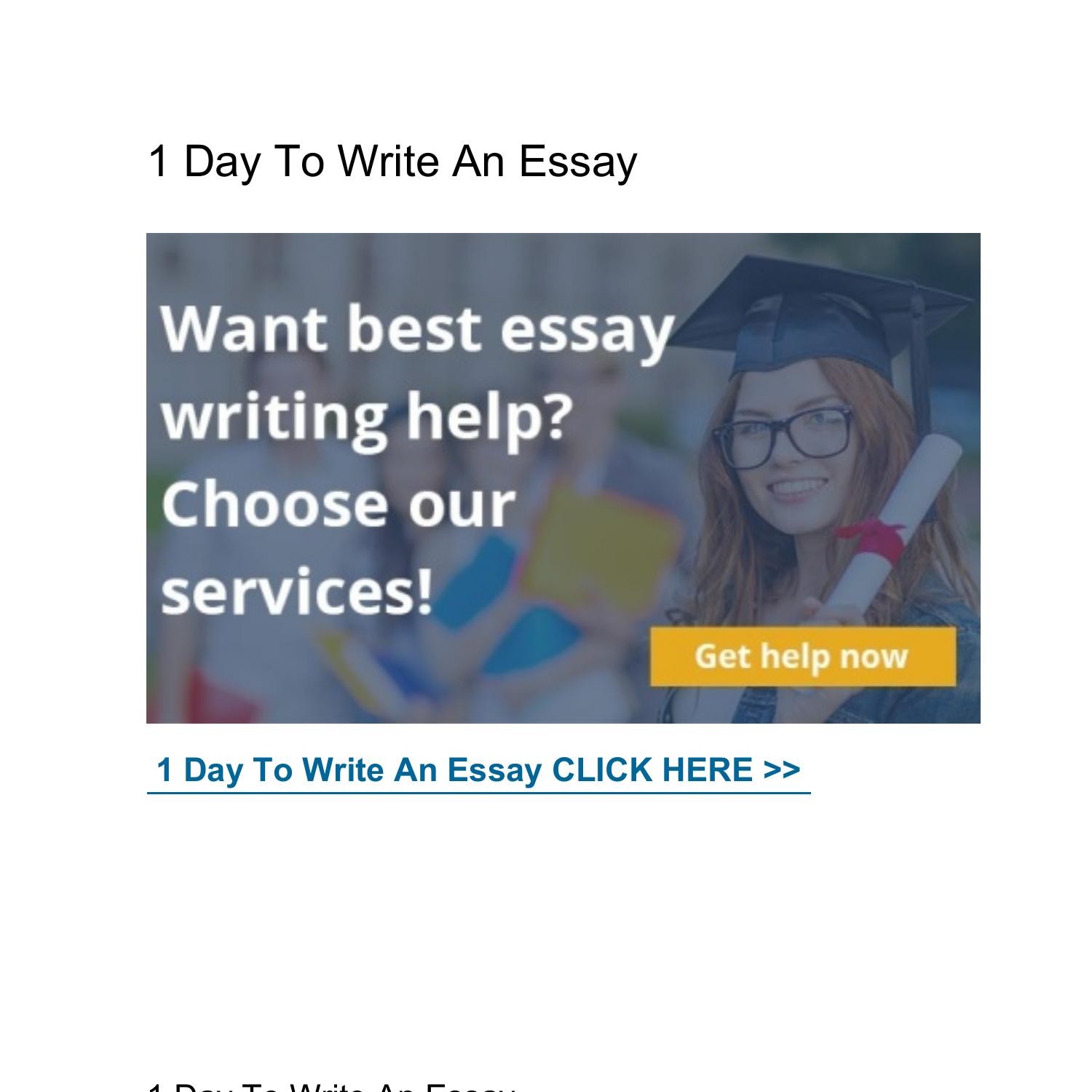 writing an essay in a day