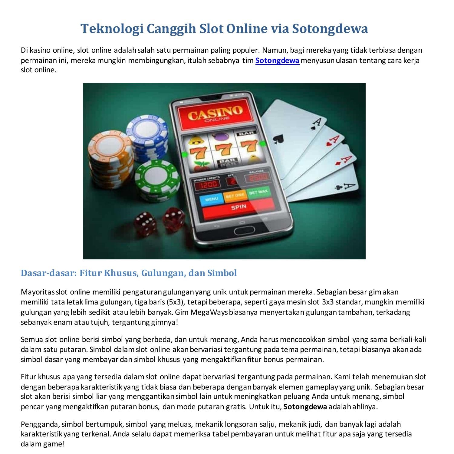 Teknologi Canggih Slot Online via Sotongdewa.pdf | DocDroid