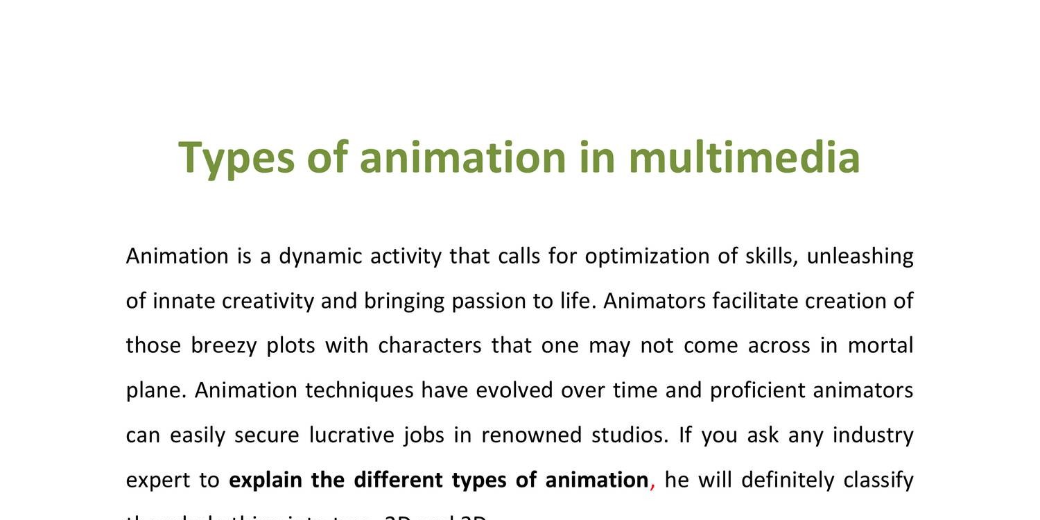 Types of animation in  | DocDroid