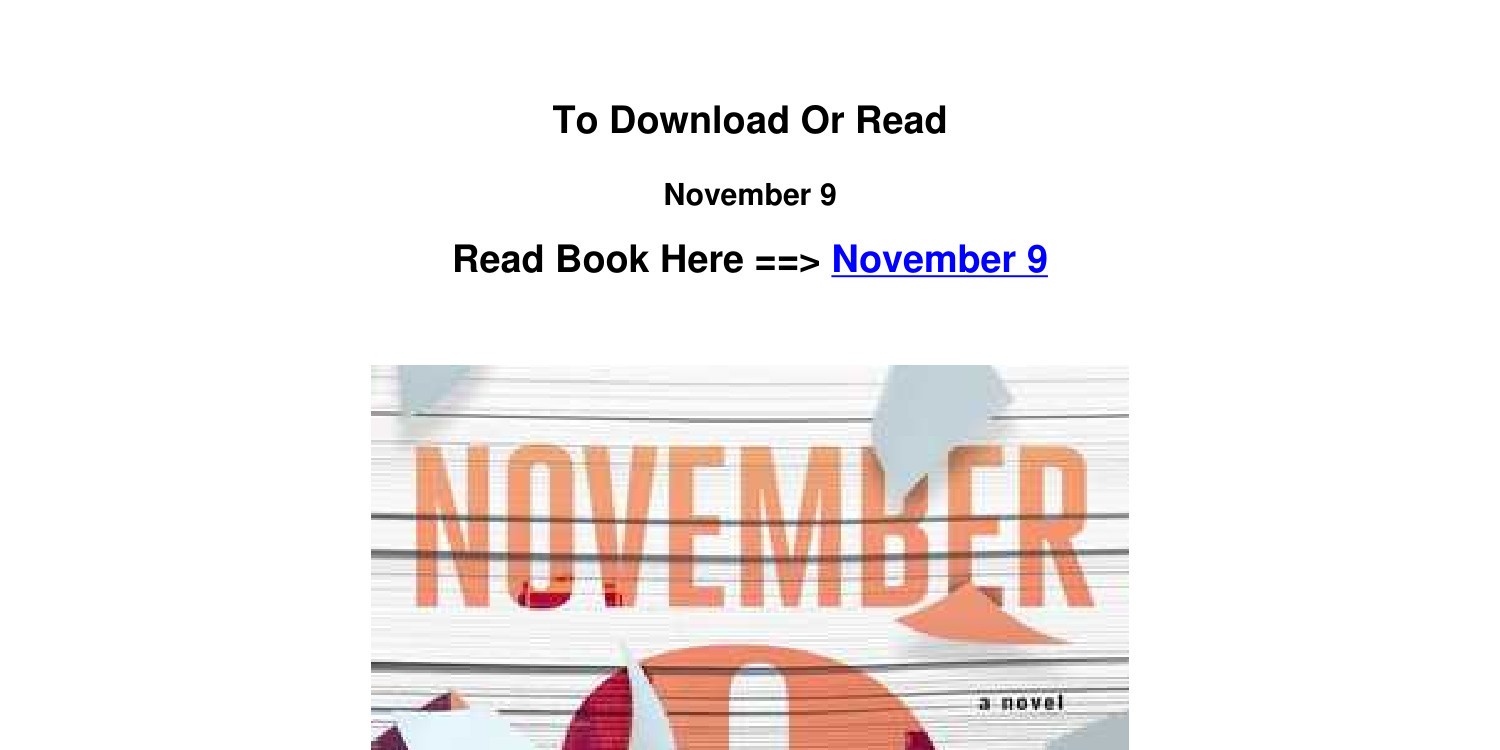 November 9 - Hoover, Colleen - Ebook - EPUB3 con Adobe DRM