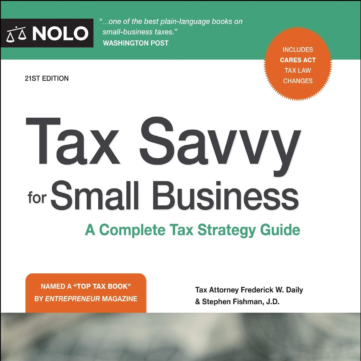 Tax Savvy for Small Business: A Complete Tax Strategy Guide [Book]