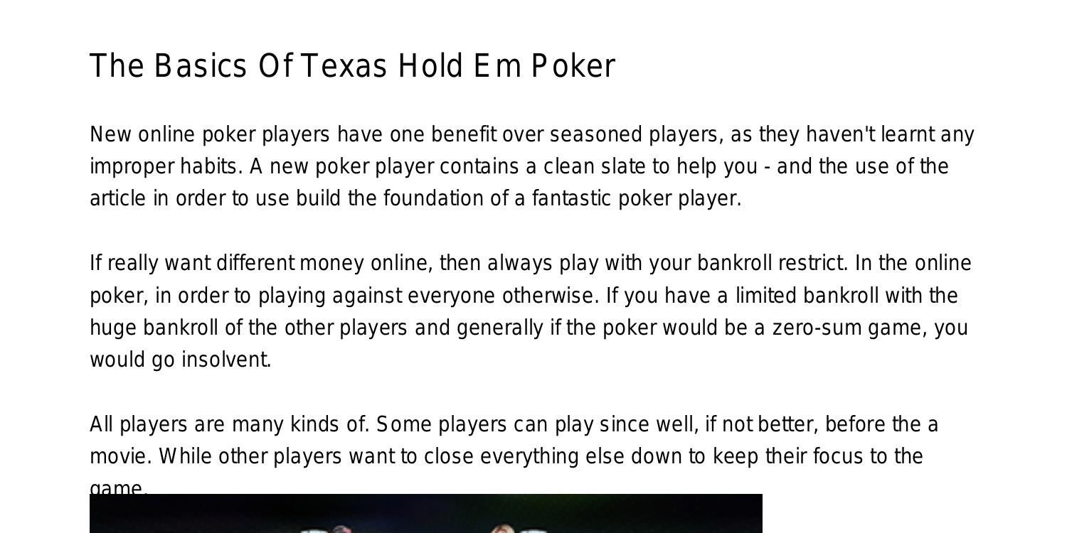 How I Got Started With poker rules