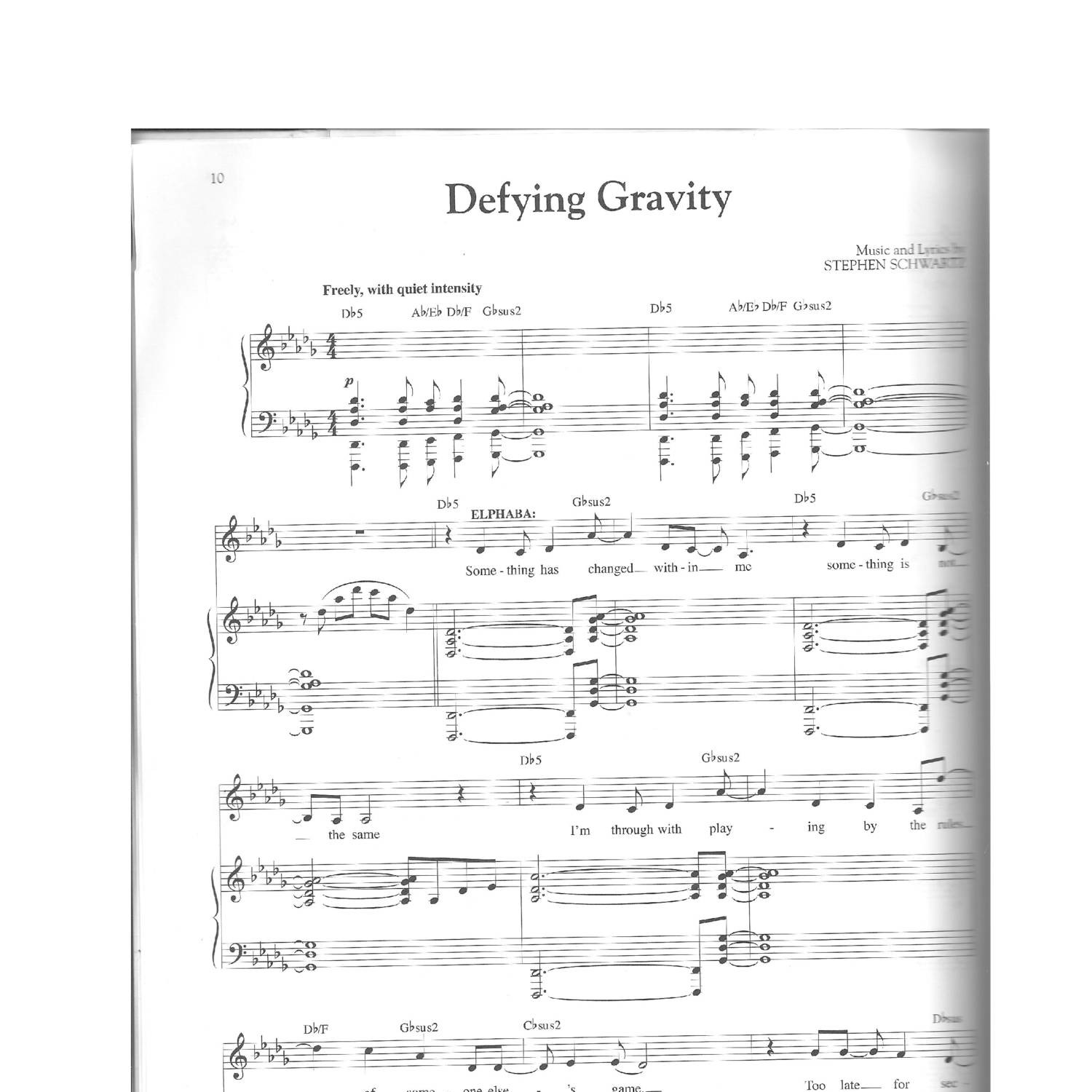 Wicked Defying Gravity Solo Pdf Docdroid