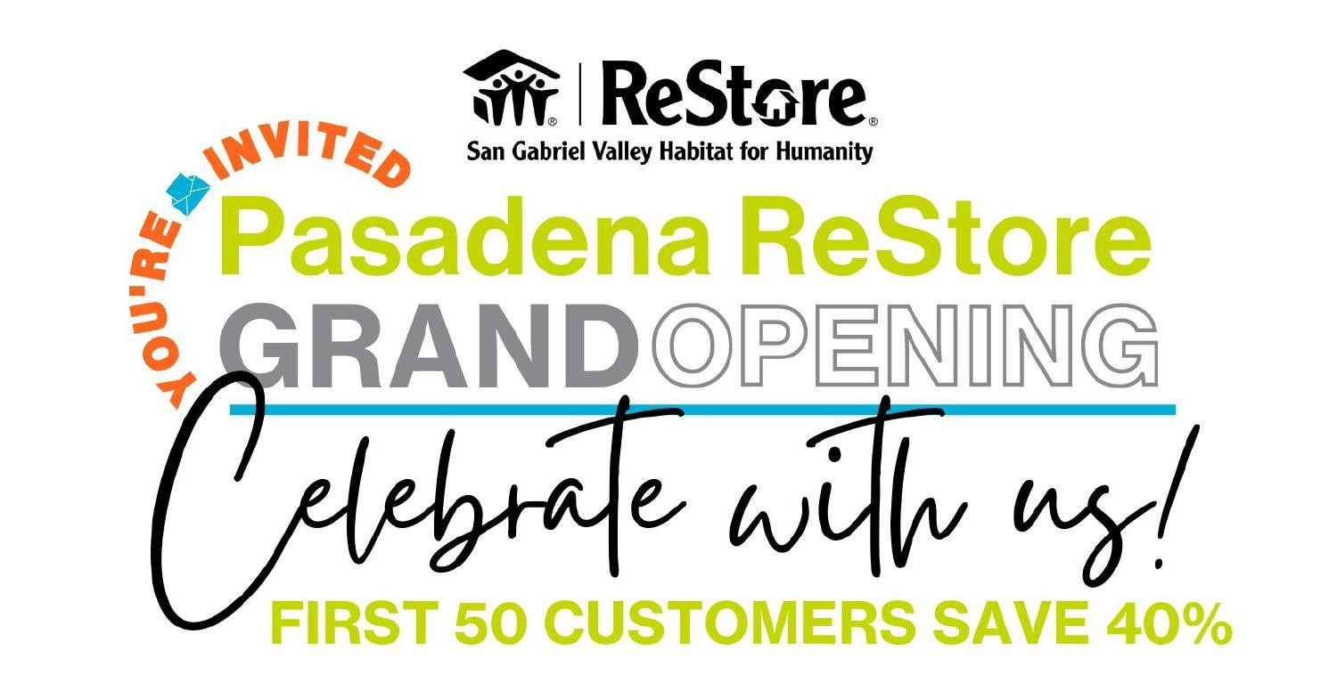 SGV Habitat for Humanity's Grand Opening NEW Pasadena ReStore flyer.pdf
