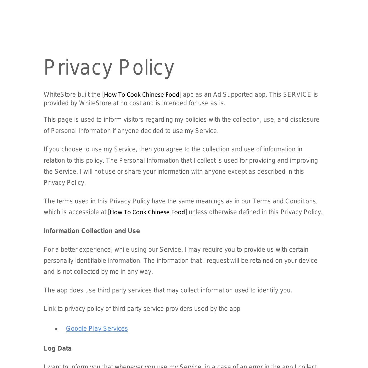 How To Cook Chinese Food Policy docx DocDroid