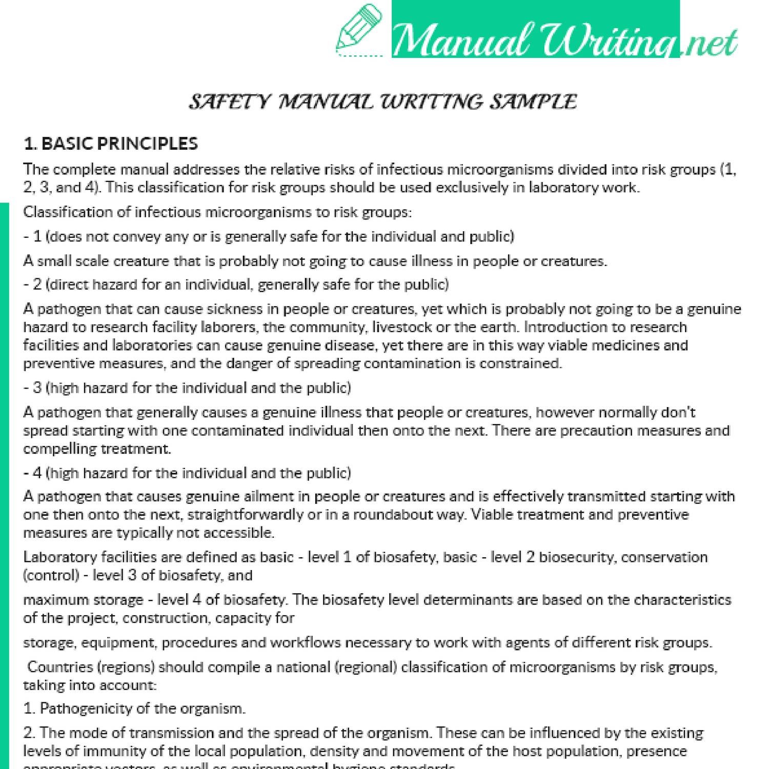 Safety Manual Writing Sample.pdf | DocDroid
