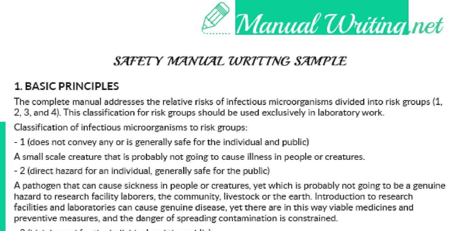Safety Manual Writing Sample.pdf | DocDroid