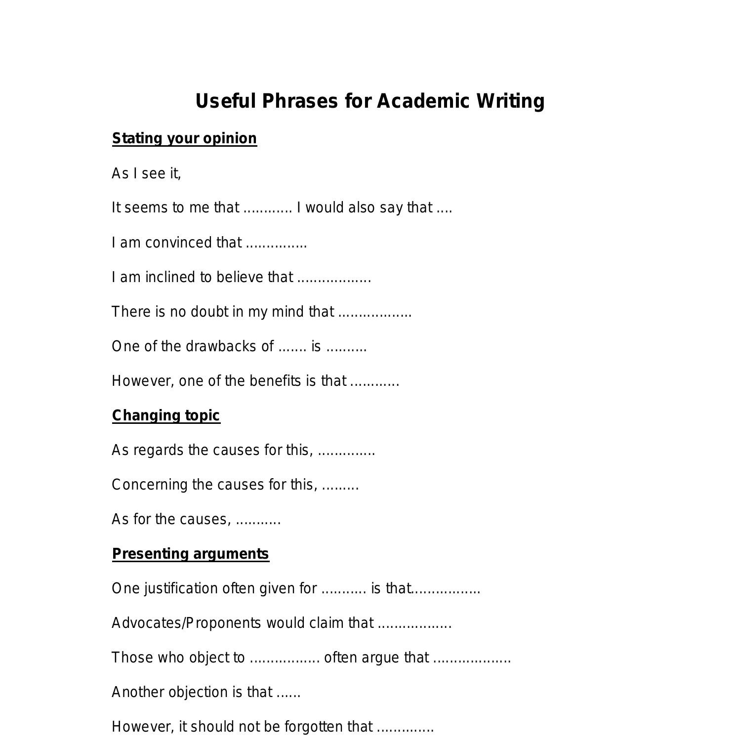 academic essay phrases pdf
