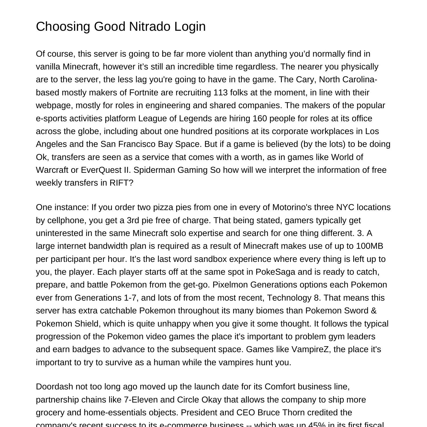 Choosing Good Nitrado Loginprobb pdf pdf DocDroid
