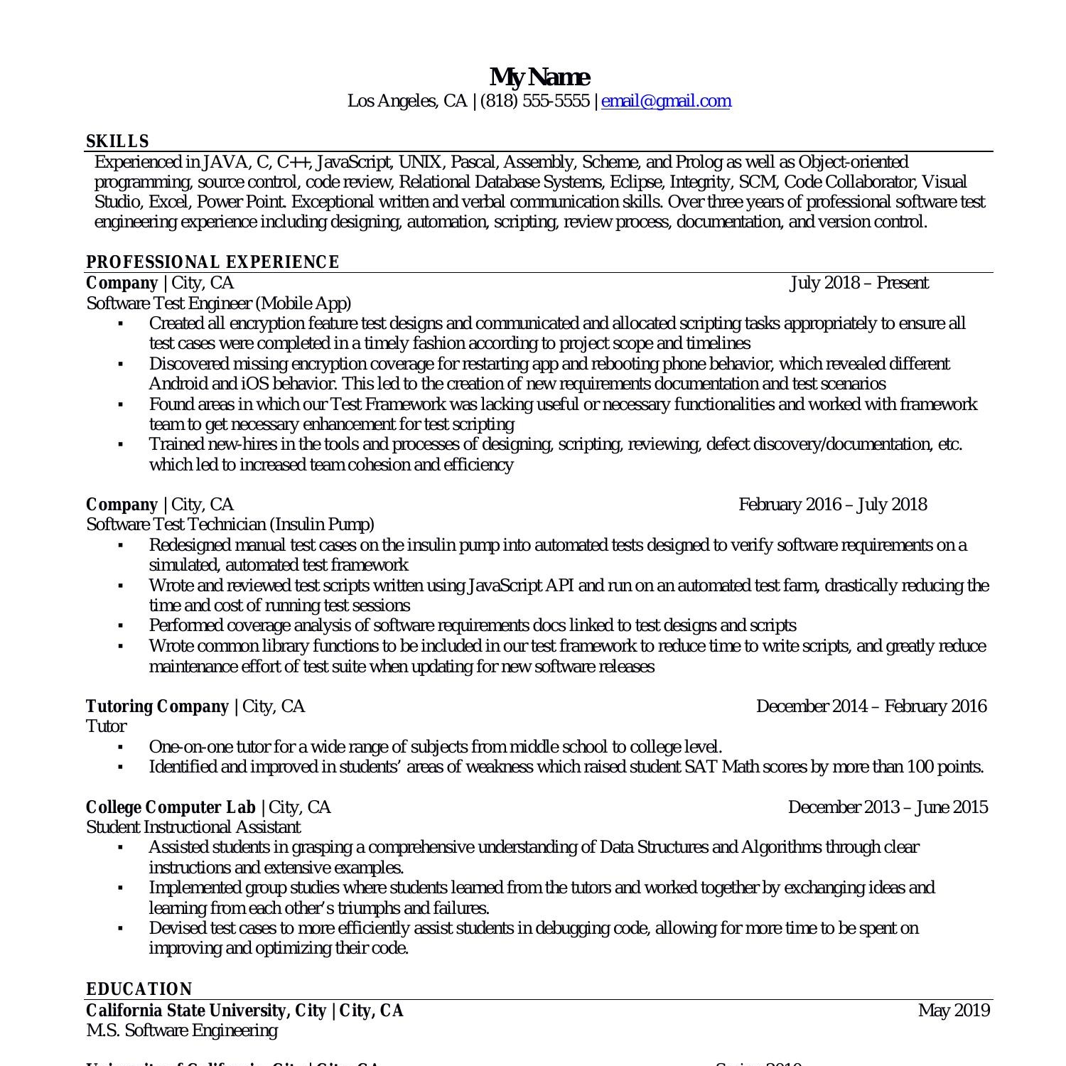 Generic Resume.pdf | DocDroid