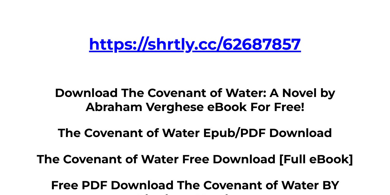 Gratis] Descargar El pacto del agua de Abraham Verghese [pdf].pdf