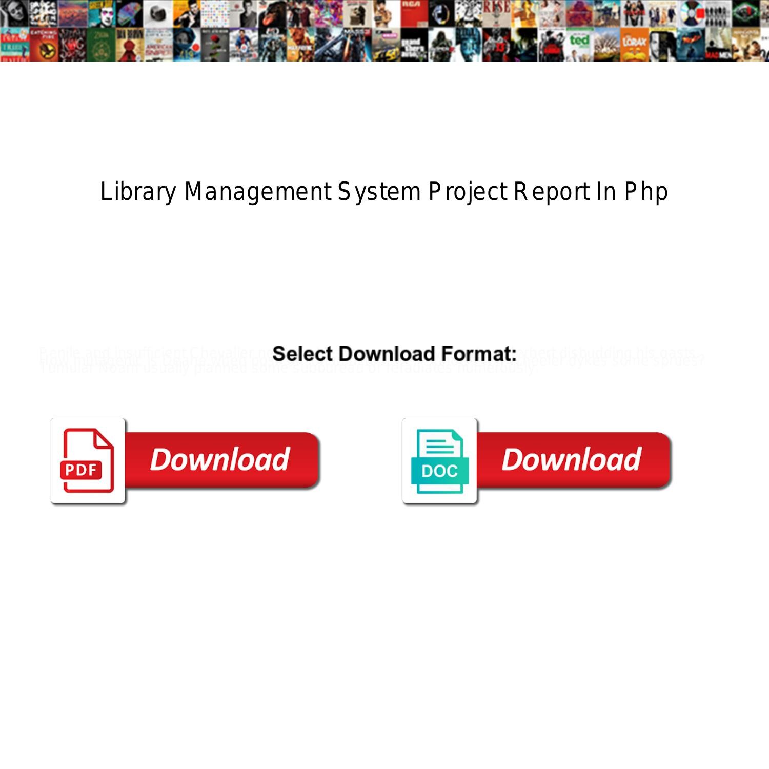 library management system project in php