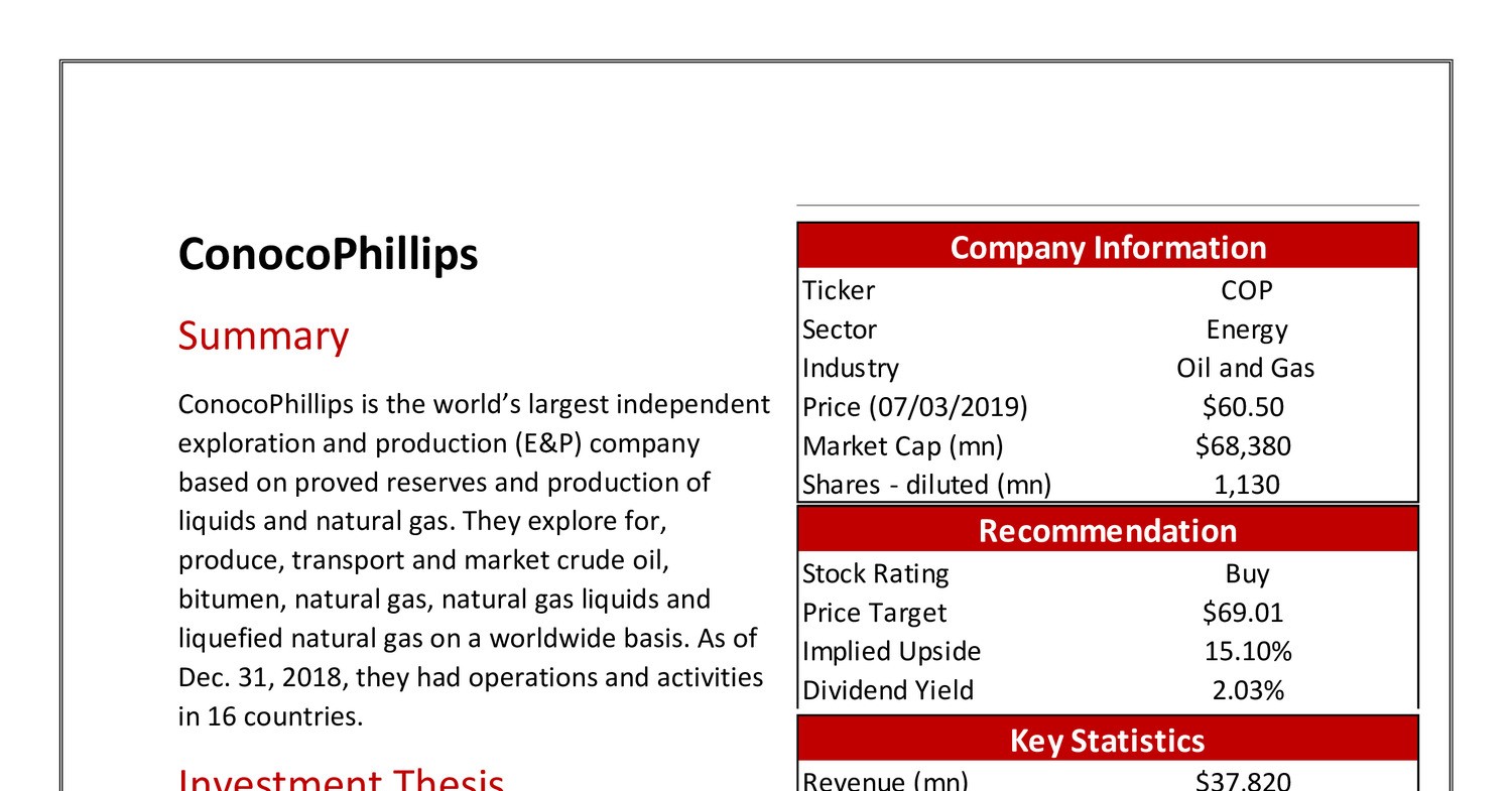 ConocoPhillips Stock Report Redacted.pdf | DocDroid
