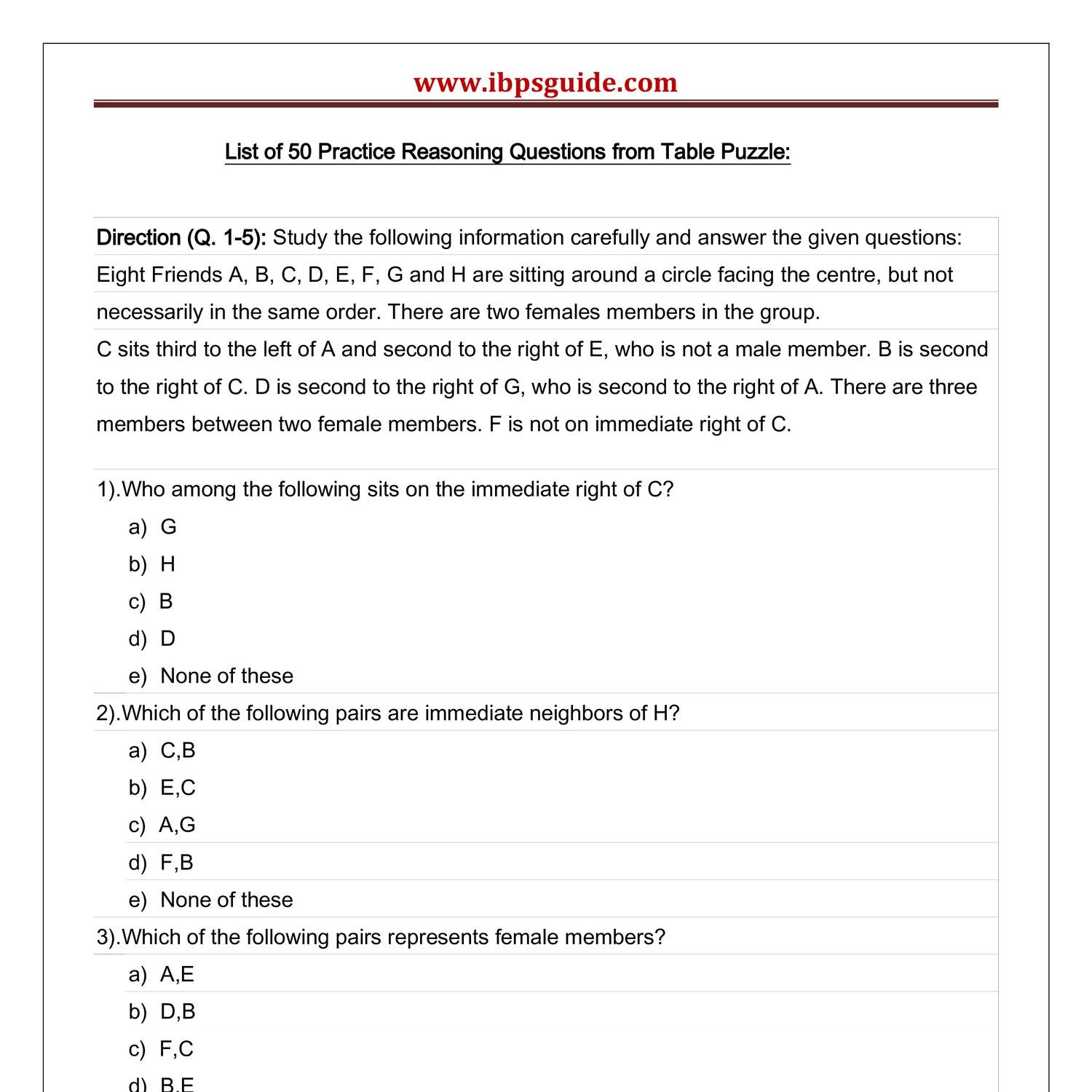list_of_50_practice_reasoning_questions_from_table_puzzle-www-ibpsguide ...