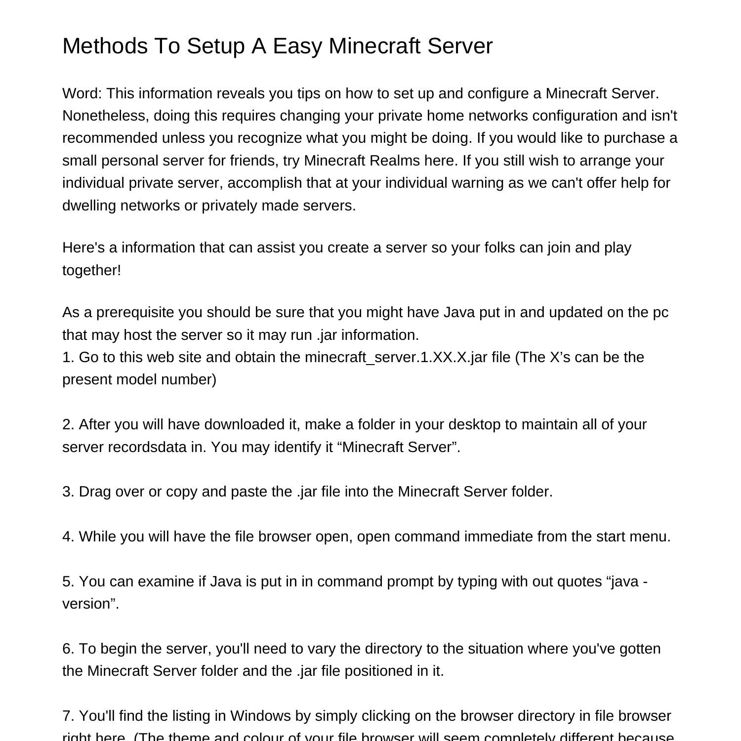 Stunning Easy Minecraft Server Setup Tutorial image