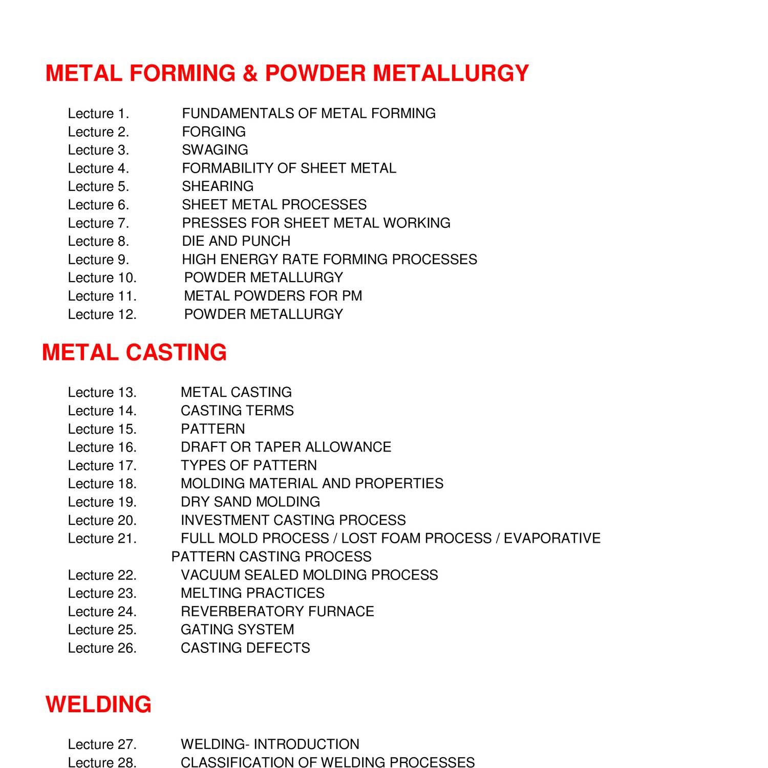 Manufacturing Process I (IIT Lecture Notes).pdf DocDroid