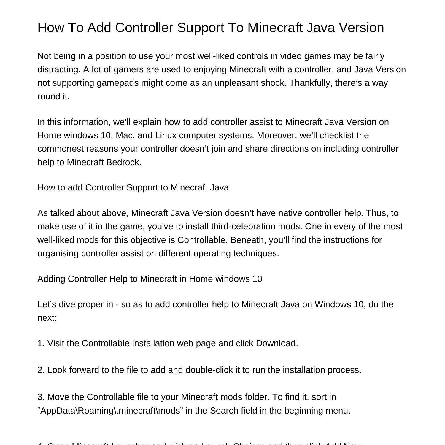 How To Add Controller Help To Minecraft Java Editionzcmlo.pdf.pdf ...