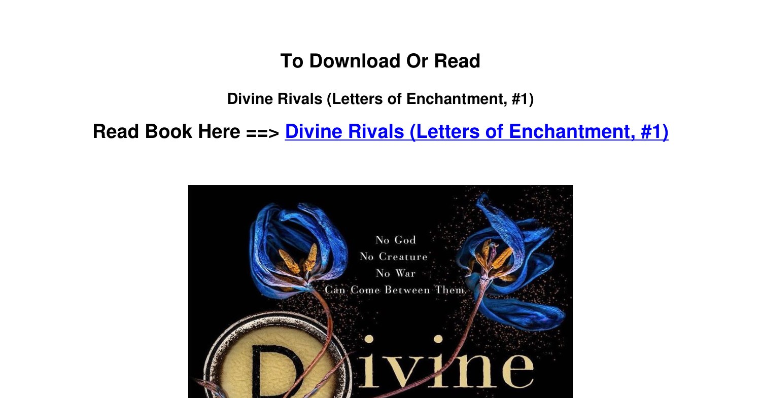 DOWNLOAD EPUB Divine Rivals Letters of Enchantment 1 by Rebecca Ross ...