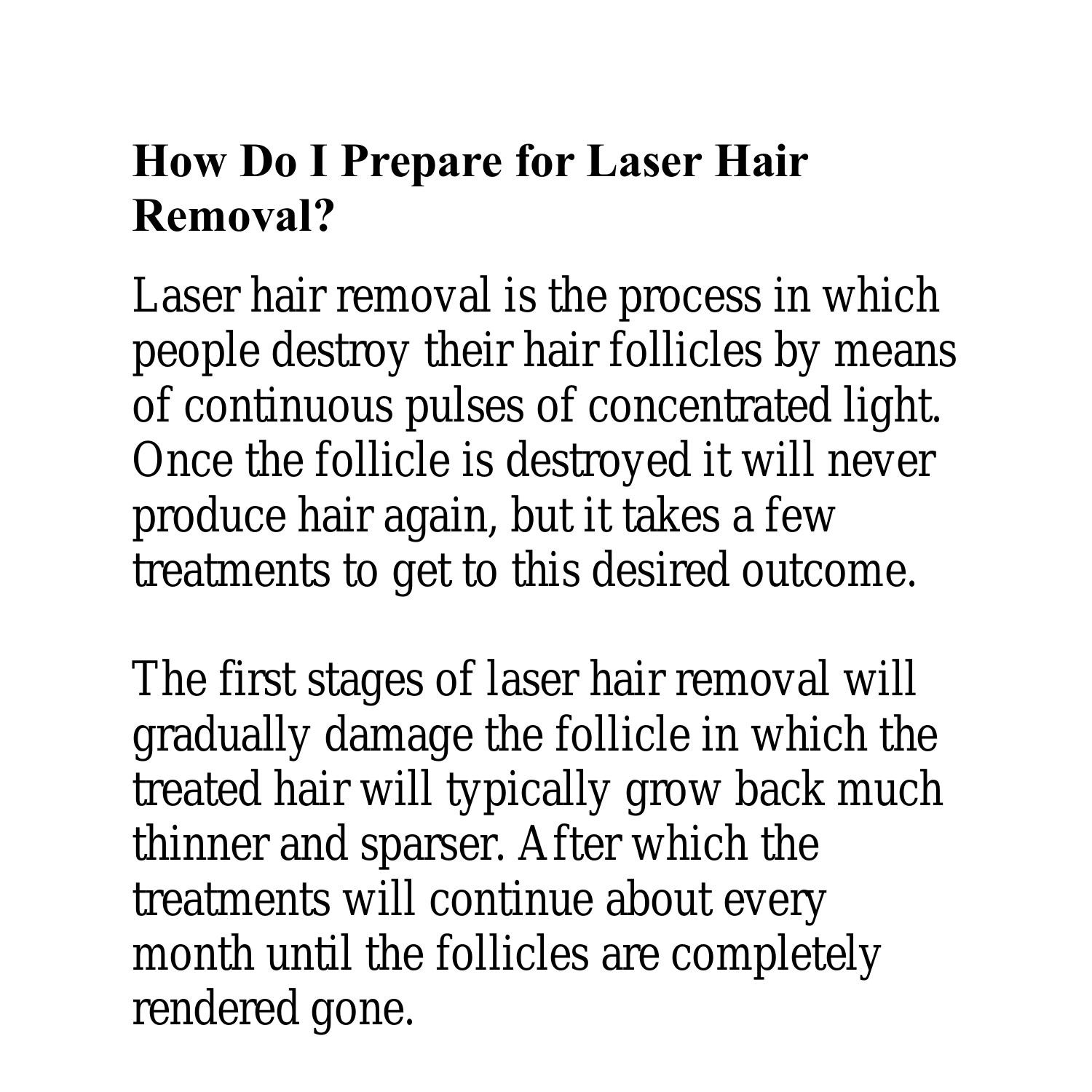 How Do I Prepare For Laser Hair Removal docx DocDroid