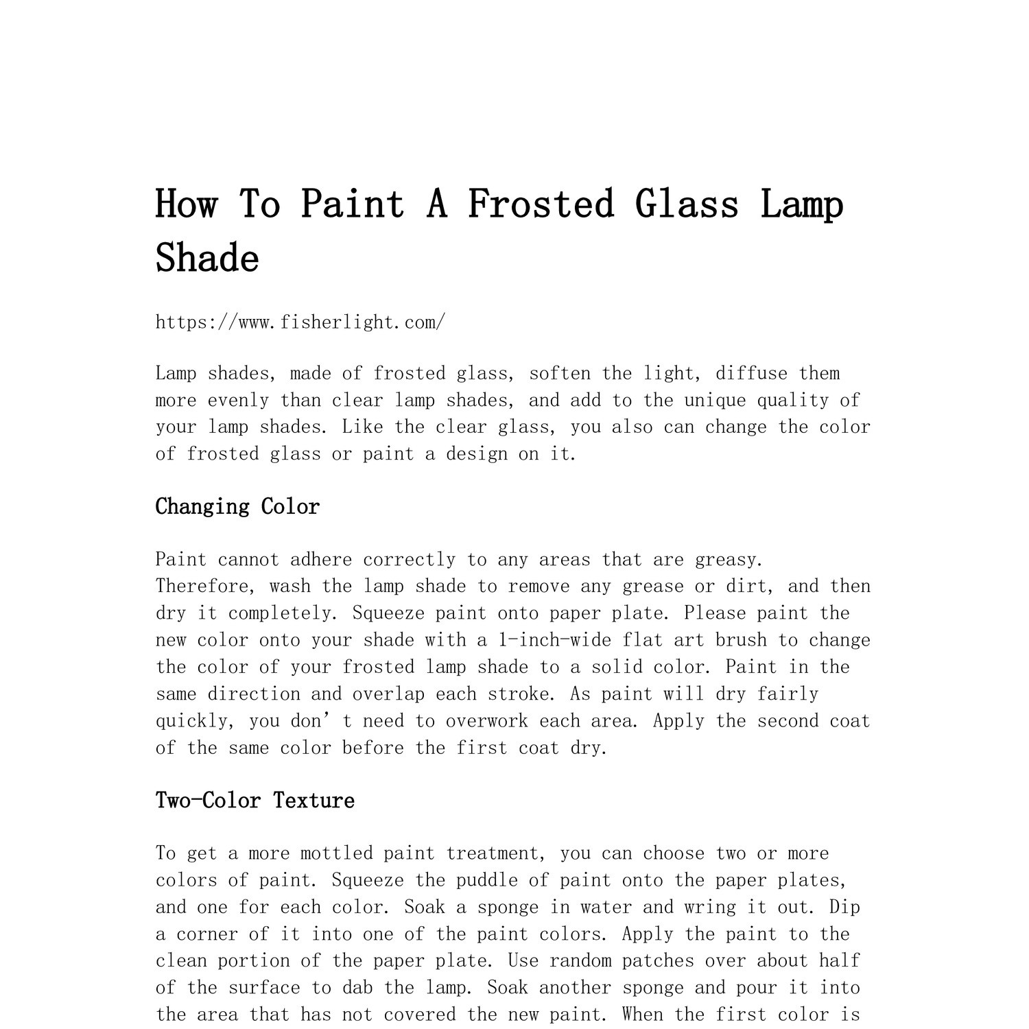 How To Paint A Frosted Glass Lamp Shade.pdf DocDroid