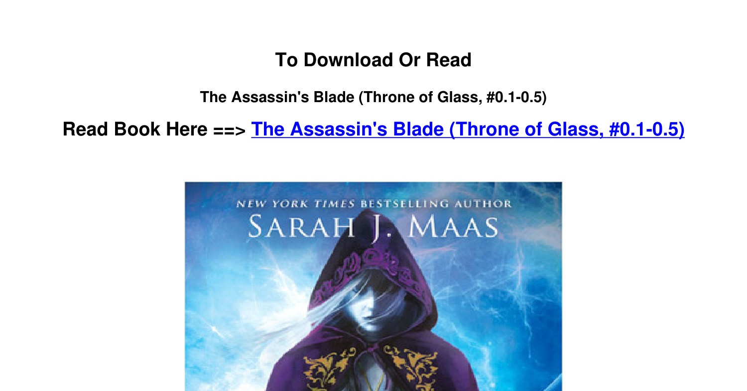 When To Read Assassin's Blade Sarah J Maas