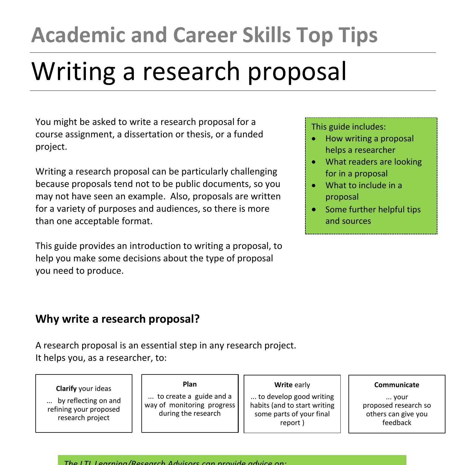 steps in research proposal writing pdf