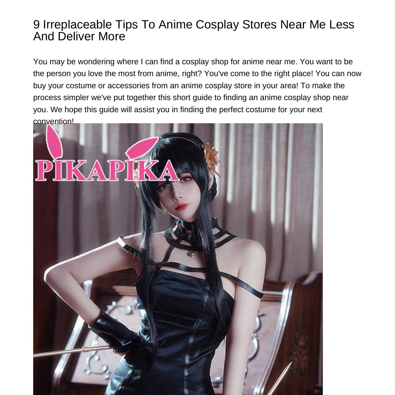 Teach Your Children To Anime Cosplay Stores Near Me While You Still