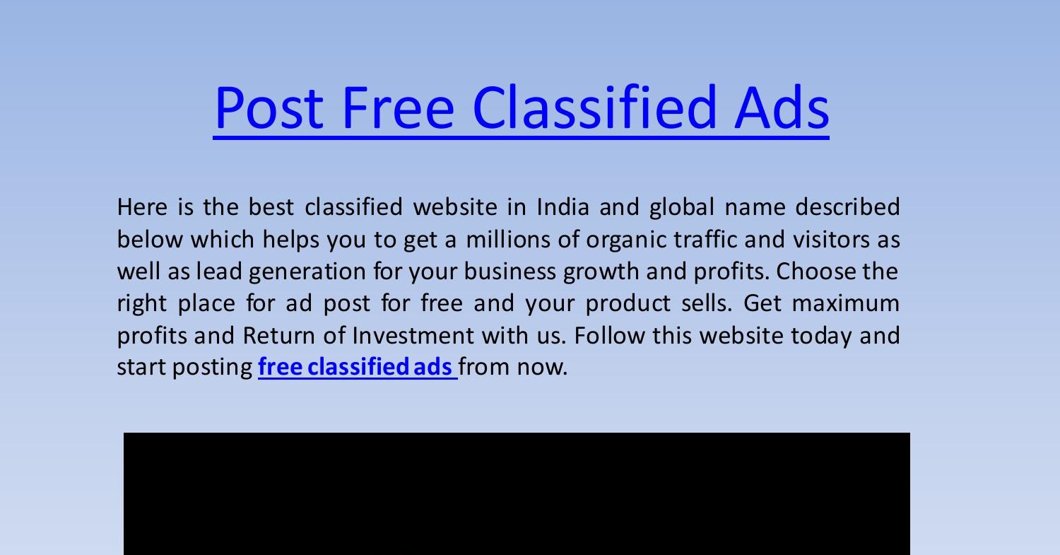 Free Classified Ads Posting site Without Registration.pdf DocDroid
