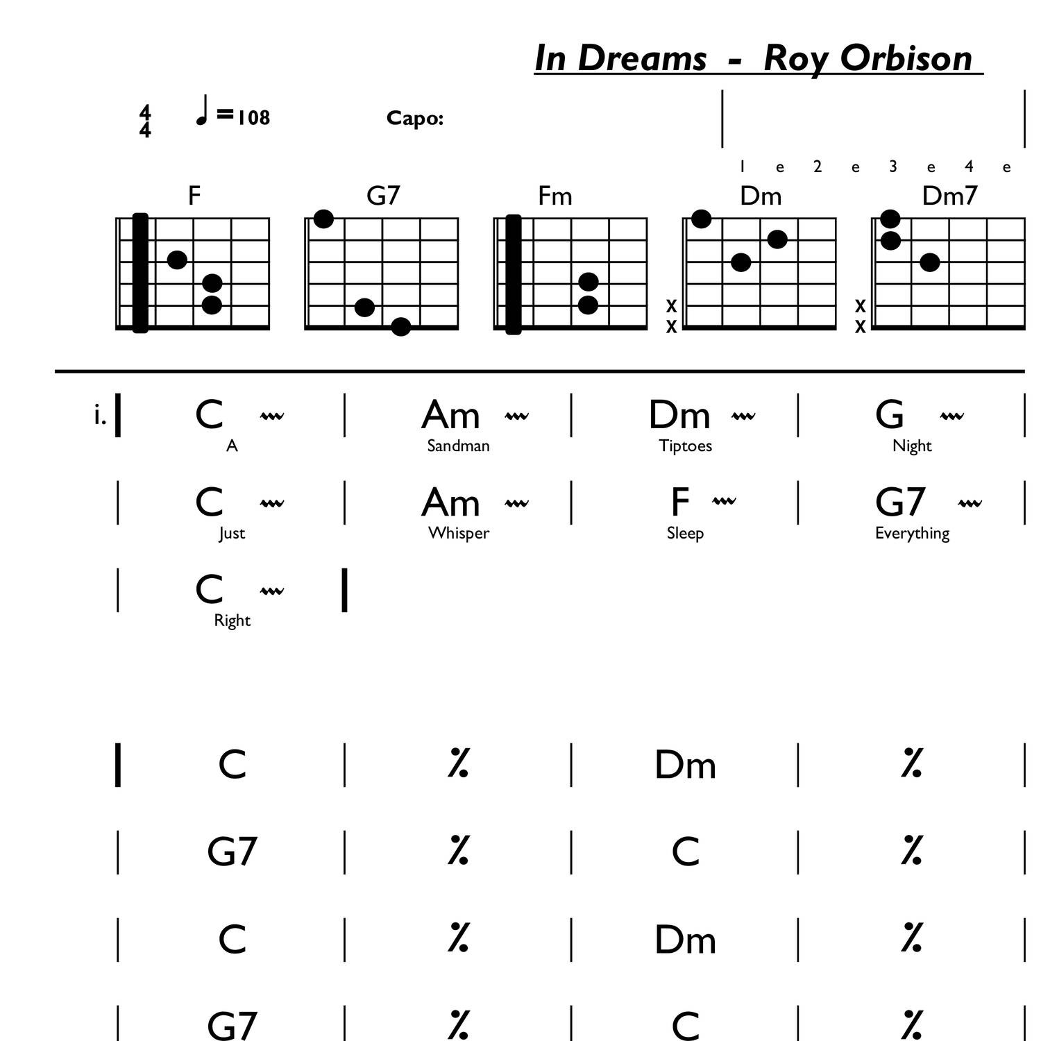 Roy Orbison In Dreams Chord Sheet.pdf DocDroid