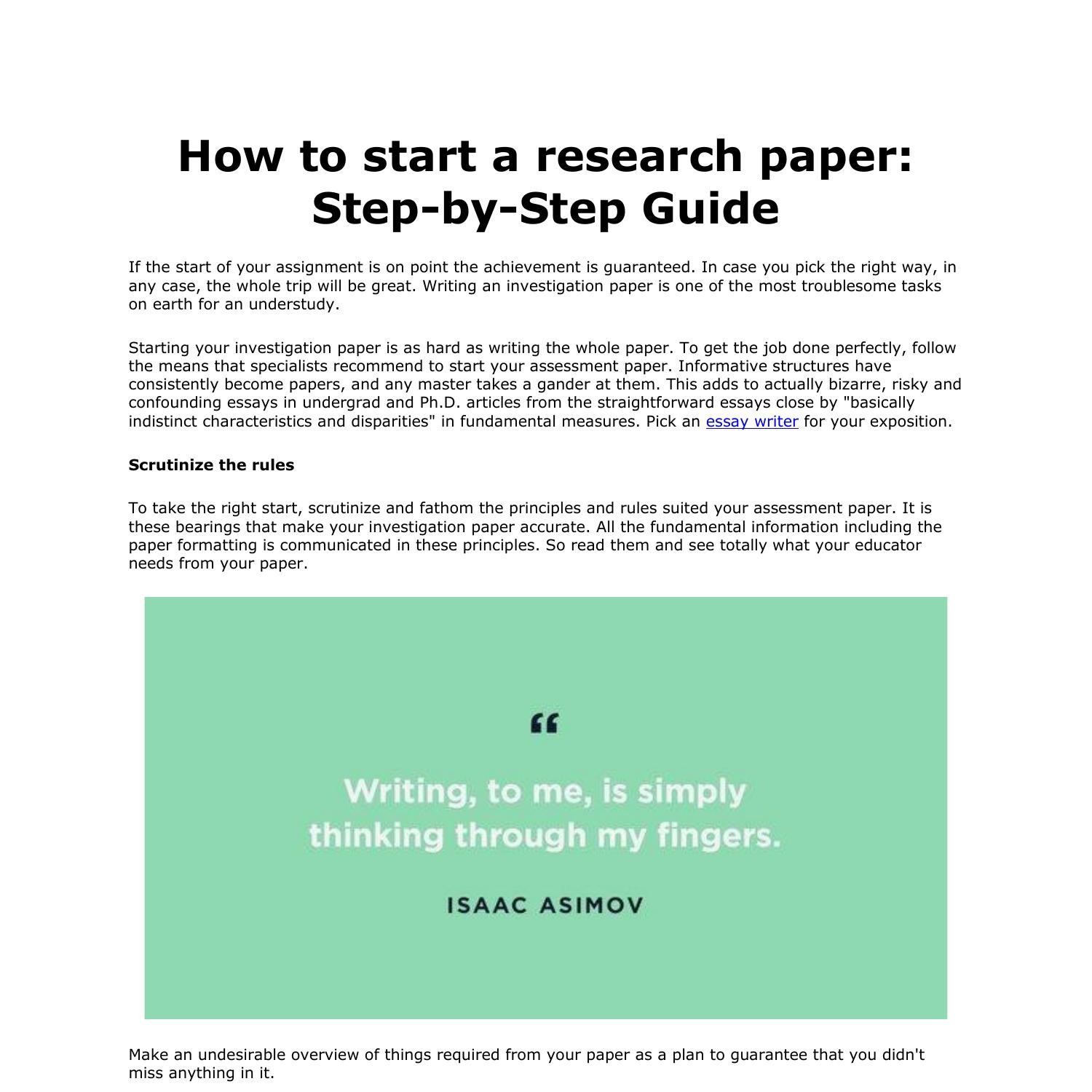 guide on making a research paper