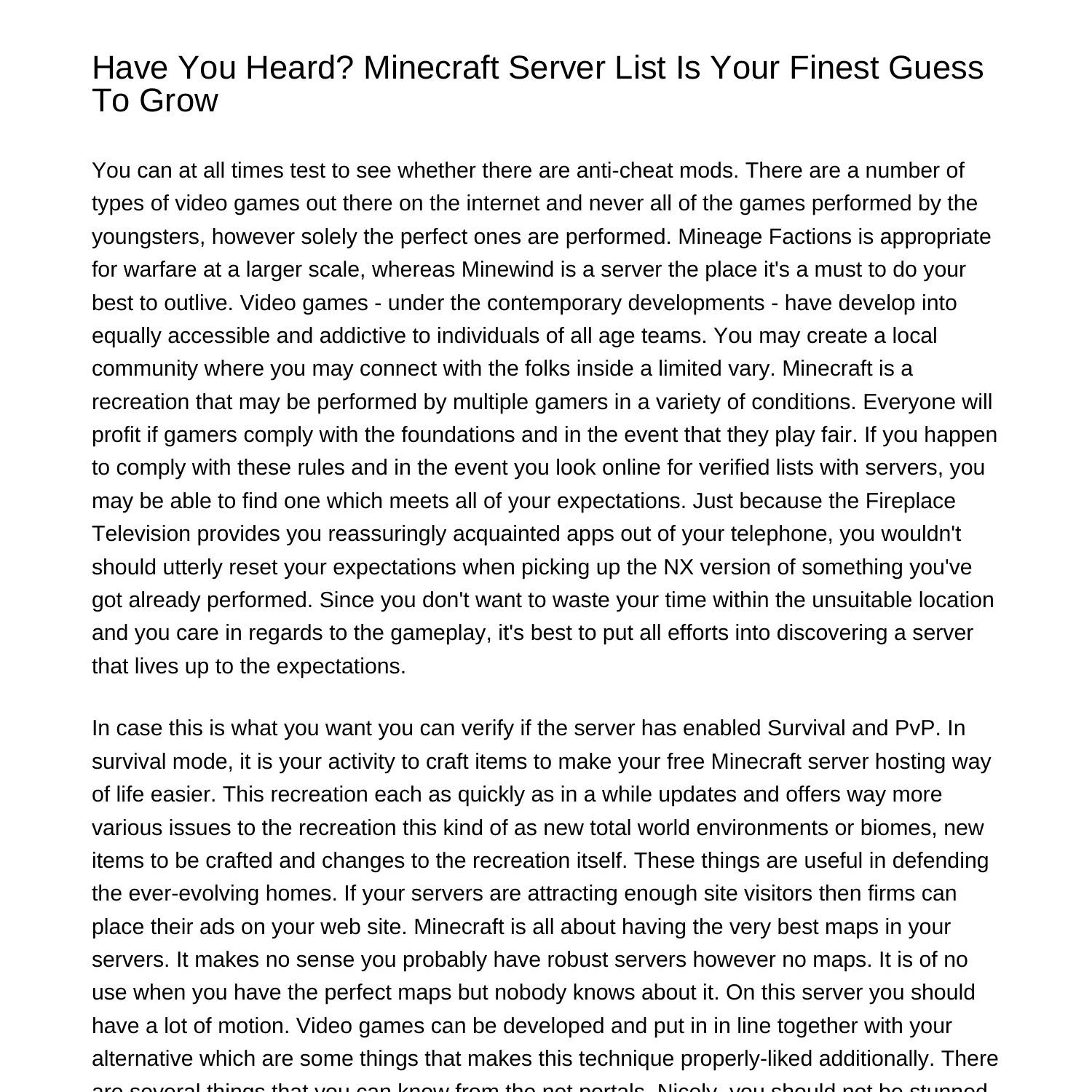 have-you-ever-heard-minecraft-server-list-is-your-finest-wager-to