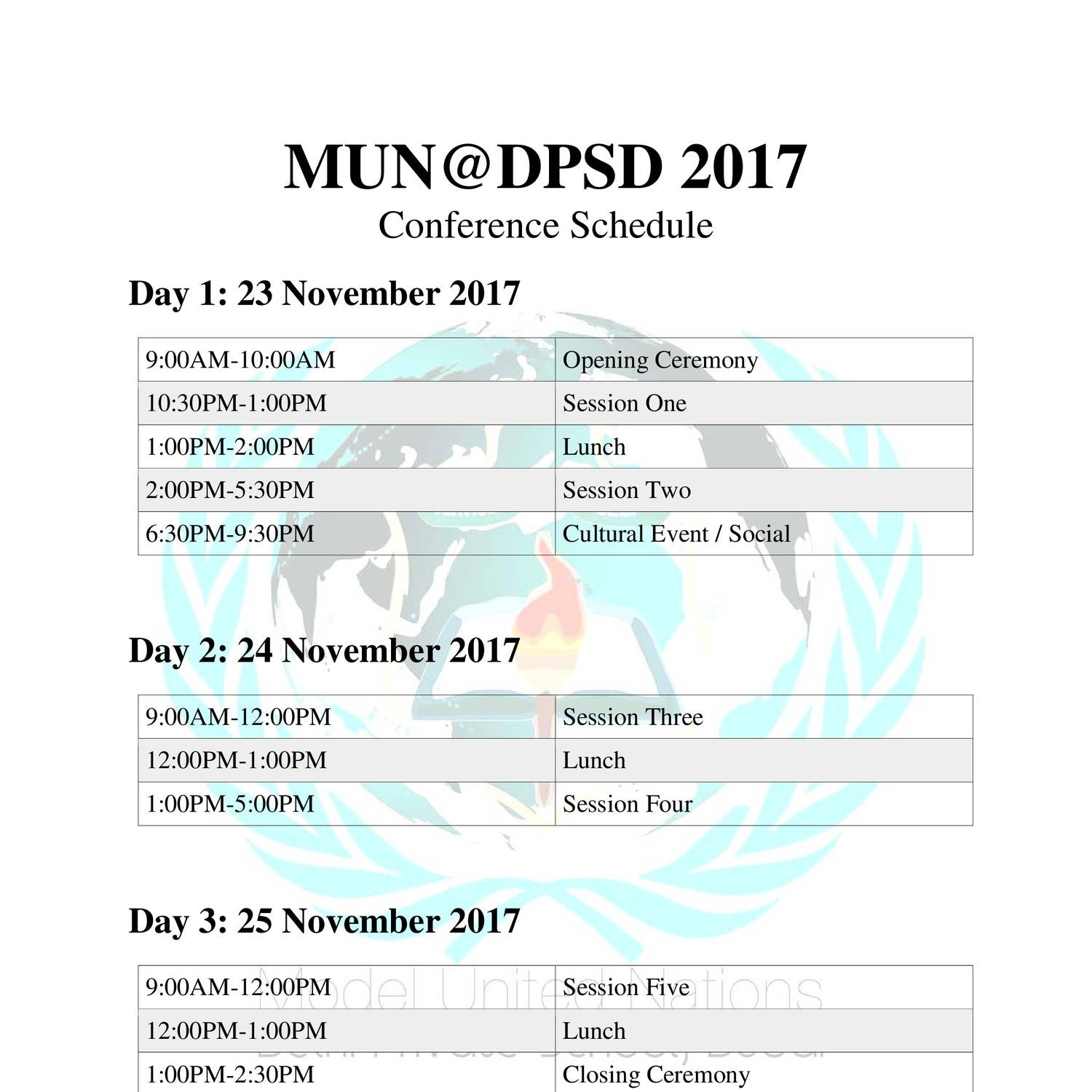 MUN@DPSD 2017 - Schedule.pdf | DocDroid