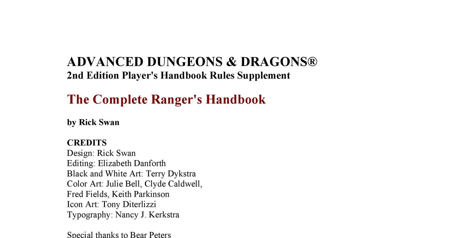 The Complete Ranger's Handbook.rtf | DocDroid