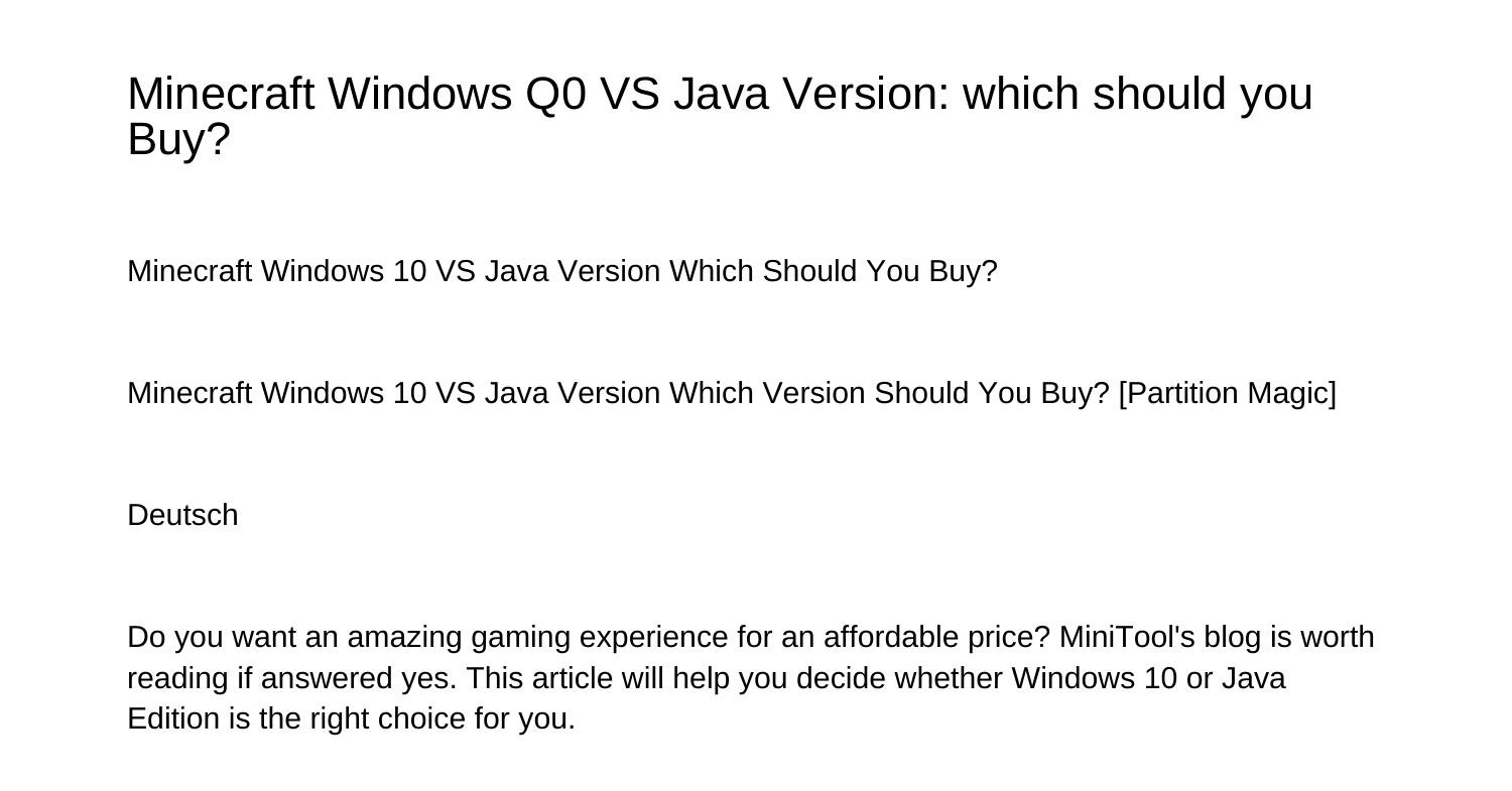 Minecraft Windows Q0 Vs Java Version Which Should You Buydnklk pdf pdf 
