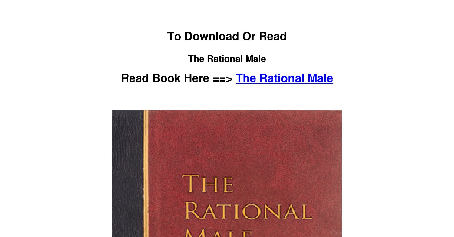 download ePub The Rational Male BY Rollo Tomassi.pdf | DocDroid