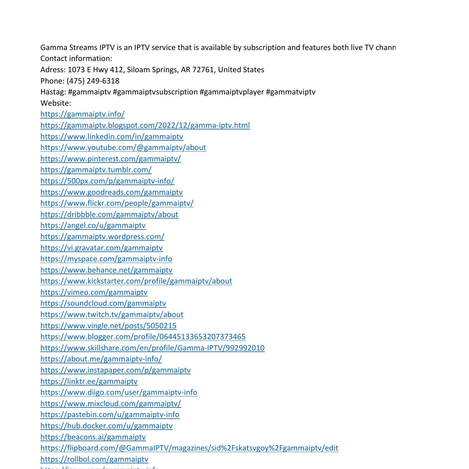 Gamma IPTV xlsx DocDroid