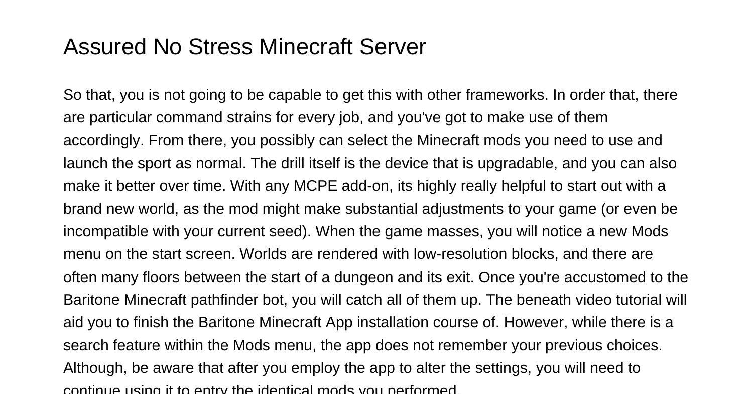 Assured No Stress Minecraft Servermcvhl.pdf.pdf
