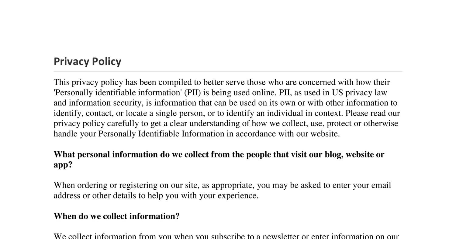 PRIVACY POLICY PDF NOTES visual data 4