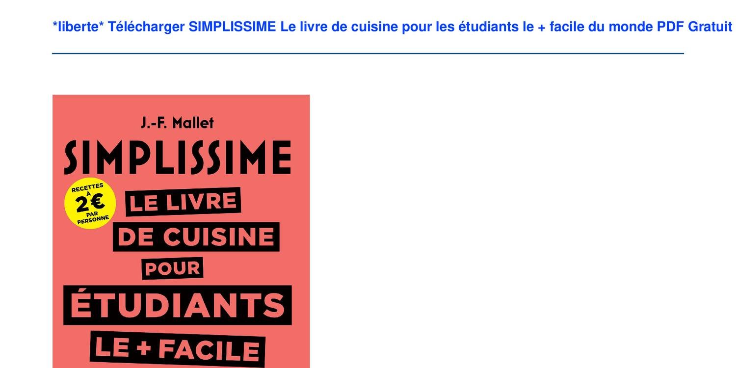Simplissime Le Livre De Cuisine Light Pdf Gratuit | Shelly Lighting