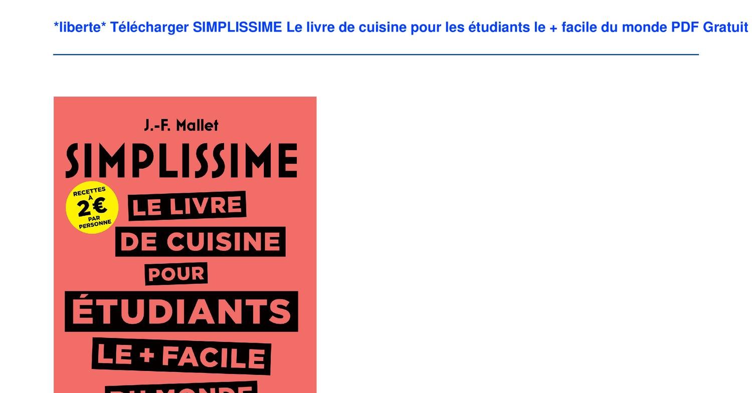 liberte-télécharger-simplissime-le-livre-de-cuisine-pour-les-étudiants