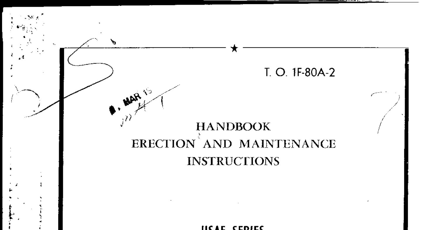 Lockheed F-80A-1-5-10 & RF-80A-5-10-15-20-25 Erection and Maintenance ...