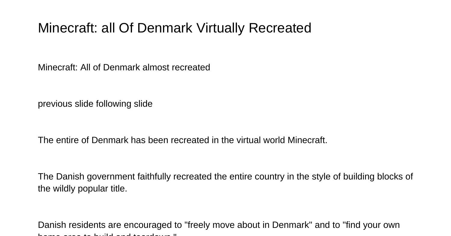 Minecraft All Of Denmark Virtually Recreatedwobdw.pdf.pdf | DocDroid