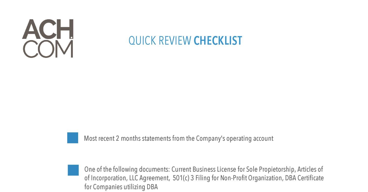 ACH Underwriting Quick Review Checklist.pdf | DocDroid