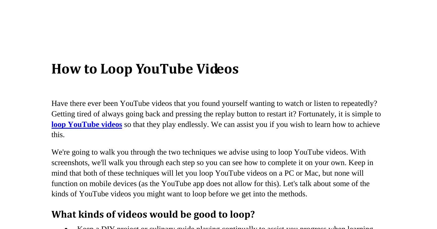 How to Loop YouTube Videos.pdf DocDroid