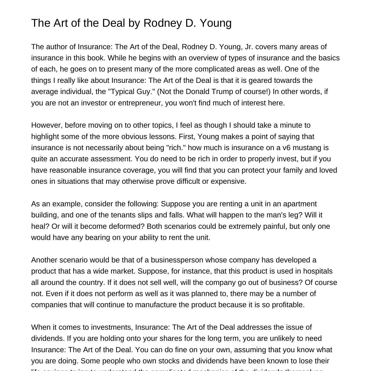 The Art of the Deal by Rodney D Youngwwdyd.pdf.pdf DocDroid