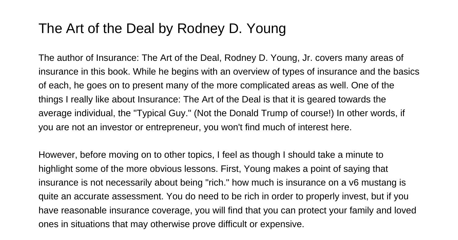 The Art of the Deal by Rodney D Youngwwdyd.pdf.pdf DocDroid