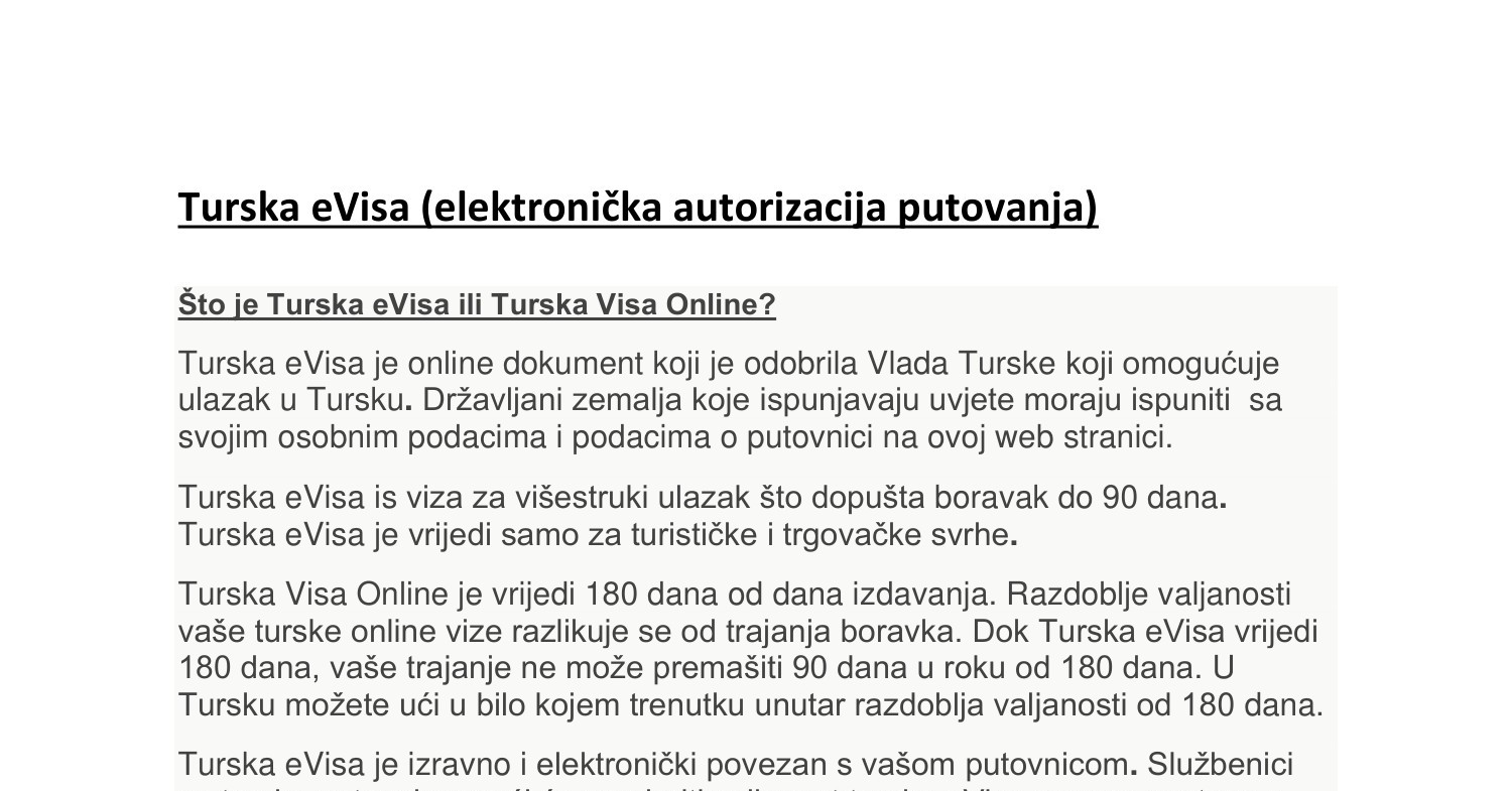 TURKEY Official Government Immigration Visa Application Online CROATIA ...