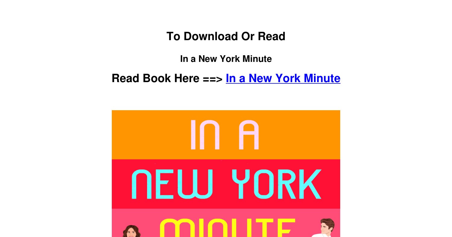 pdf DOWNLOAD In a New York Minute by Kate Spencer.pdf
