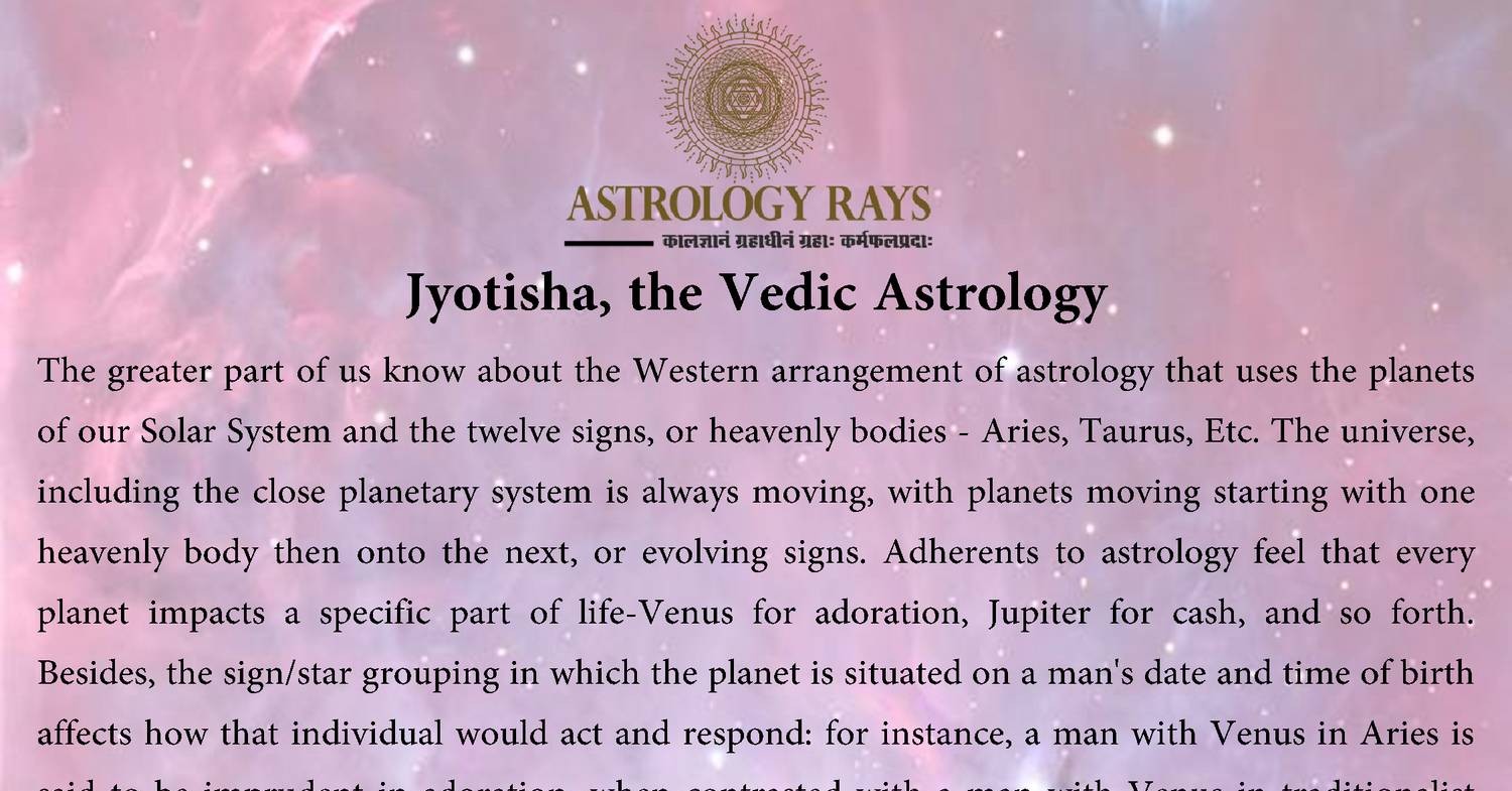 Vedic Astrology Pdf